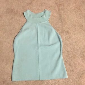 Medium J.O.A knitted sweater Tank. Light blue/ sea foam.